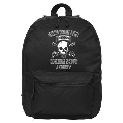 U.S. Army Cavalry Scout Veteran (Back Design) 16 in Basic Backpack
