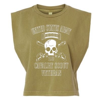 U.S. Army Cavalry Scout Veteran (Back Design) Garment-Dyed Women's Muscle Tee