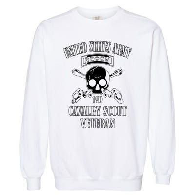 U.S. Army Cavalry Scout Veteran (Back Design) Garment-Dyed Sweatshirt