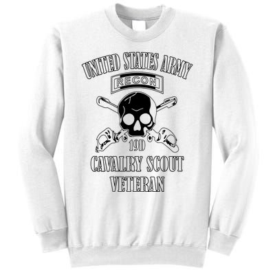 U.S. Army Cavalry Scout Veteran (Back Design) Sweatshirt