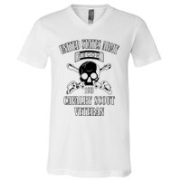 U.S. Army Cavalry Scout Veteran (Back Design) V-Neck T-Shirt