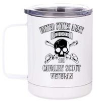 U.S. Army Cavalry Scout Veteran (Back Design) 12 oz Stainless Steel Tumbler Cup