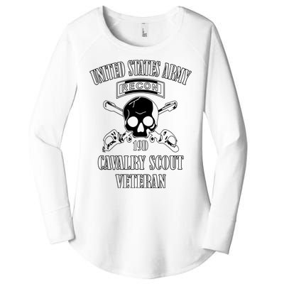 U.S. Army Cavalry Scout Veteran (Back Design) Women's Perfect Tri Tunic Long Sleeve Shirt