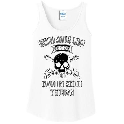 U.S. Army Cavalry Scout Veteran (Back Design) Ladies Essential Tank