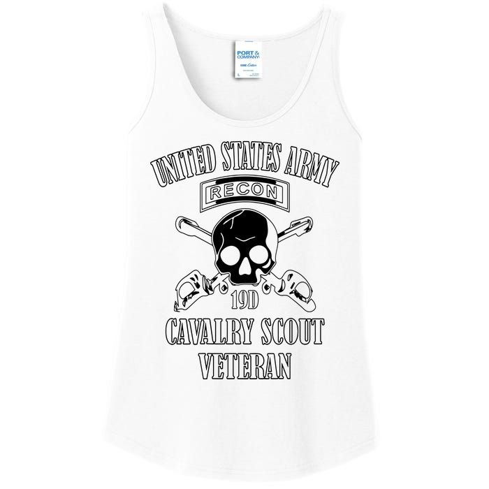 U.S. Army Cavalry Scout Veteran (Back Design) Ladies Essential Tank