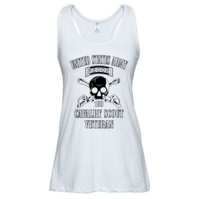 U.S. Army Cavalry Scout Veteran (Back Design) Ladies Essential Flowy Tank