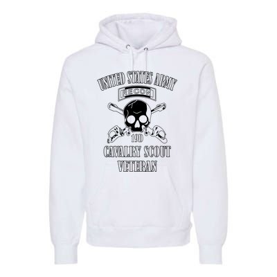 U.S. Army Cavalry Scout Veteran (Back Design) Premium Hoodie