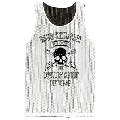 U.S. Army Cavalry Scout Veteran (Back Design) Mesh Reversible Basketball Jersey Tank