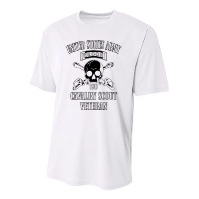 U.S. Army Cavalry Scout Veteran (Back Design) Youth Performance Sprint T-Shirt