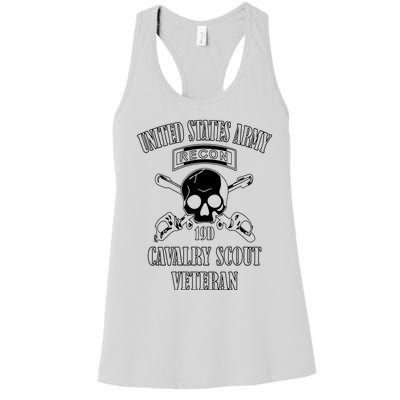 U.S. Army Cavalry Scout Veteran (Back Design) Women's Racerback Tank