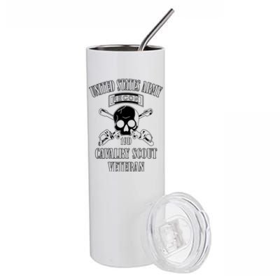 U.S. Army Cavalry Scout Veteran (Back Design) Stainless Steel Tumbler