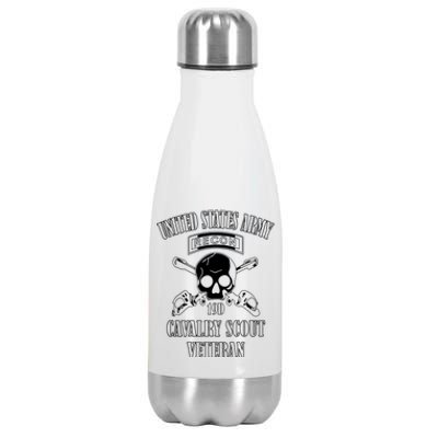 U.S. Army Cavalry Scout Veteran (Back Design) Stainless Steel Insulated Water Bottle