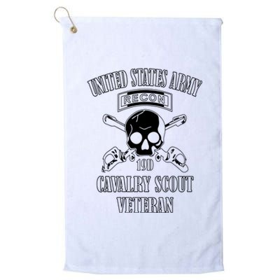 U.S. Army Cavalry Scout Veteran (Back Design) Platinum Collection Golf Towel