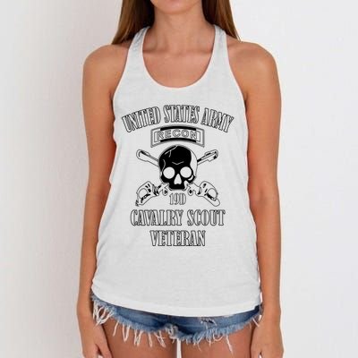 U.S. Army Cavalry Scout Veteran (Back Design) Women's Knotted Racerback Tank