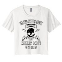 U.S. Army Cavalry Scout Veteran (Back Design) Women's Crop Top Tee