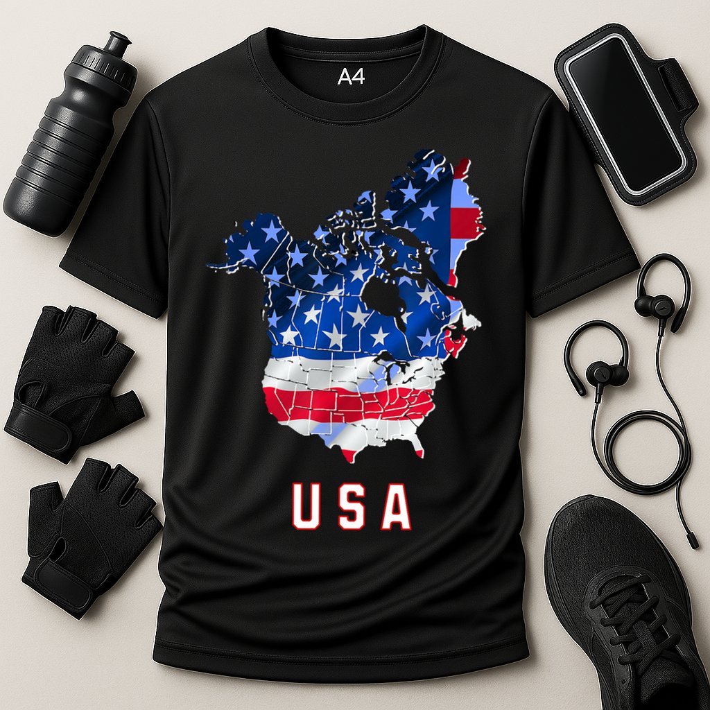 Usa And Canada Map Annex Canada 51st State Trump Greenland Cooling Performance Crew T-Shirt