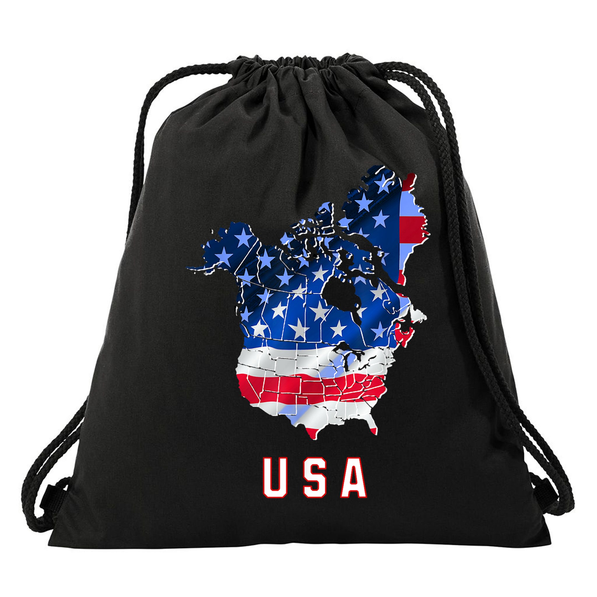 Usa And Canada Map Annex Canada 51st State Trump Greenland Drawstring Bag