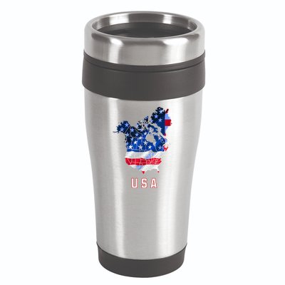Usa And Canada Map Annex Canada 51st State Trump Greenland 16oz Travel Tumbler