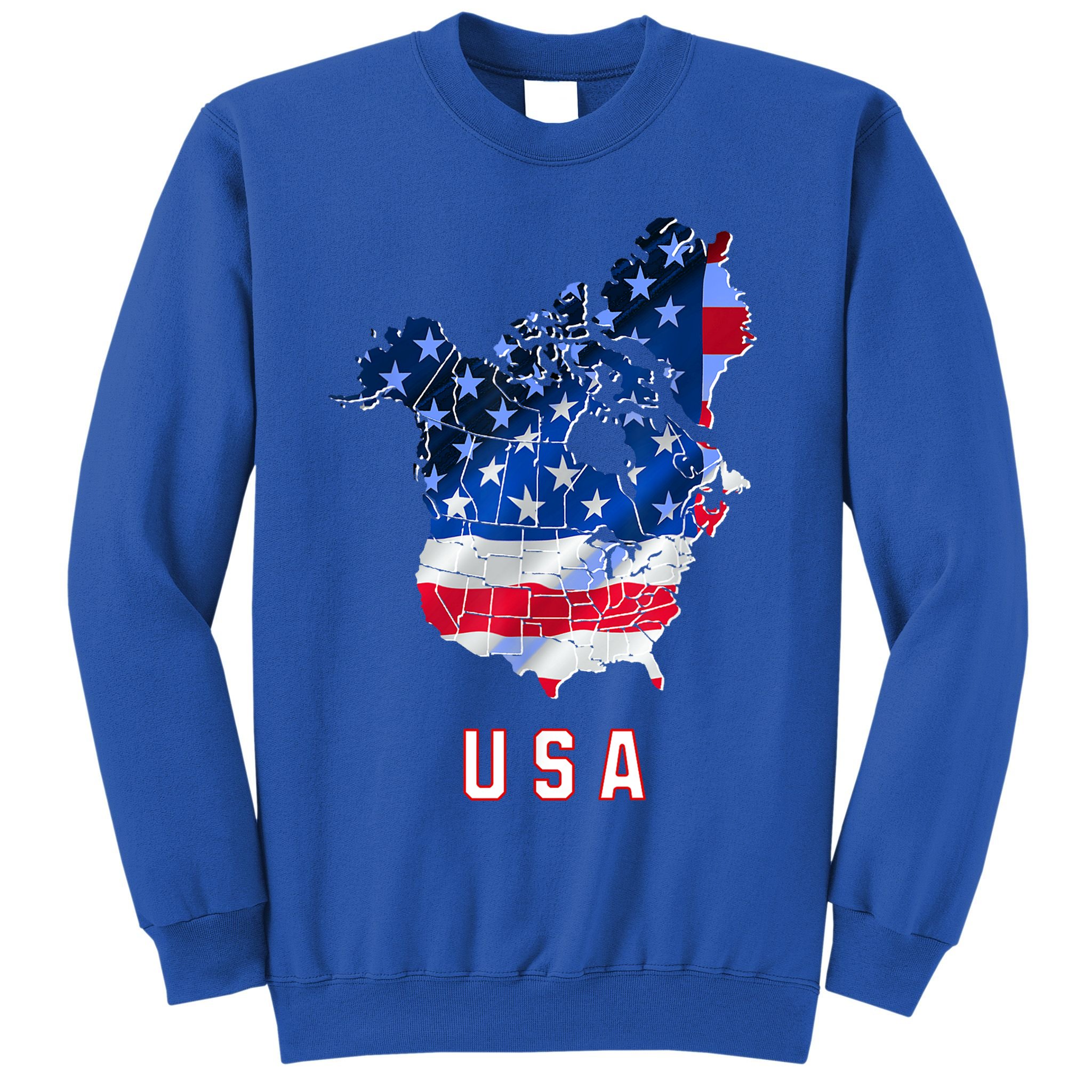 Usa And Canada Map Annex Canada 51st State Trump Greenland Sweatshirt