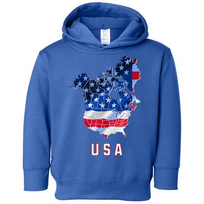 Usa And Canada Map Annex Canada 51st State Trump Greenland Toddler Hoodie