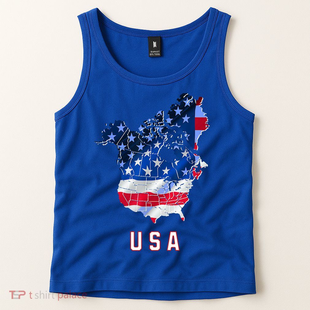 Usa And Canada Map Annex Canada 51st State Trump Greenland Tank Top