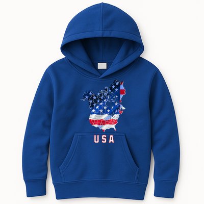 Usa And Canada Map Annex Canada 51st State Trump Greenland Kids Hoodie