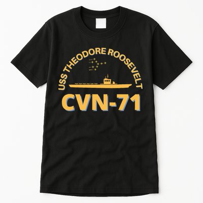 Us Aircraft Carrier Cvn71 Uss Theodore Roosevelt Tall T-Shirt