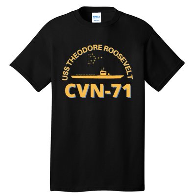 Us Aircraft Carrier Cvn71 Uss Theodore Roosevelt Tall T-Shirt