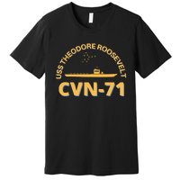 Us Aircraft Carrier Cvn71 Uss Theodore Roosevelt Premium T-Shirt