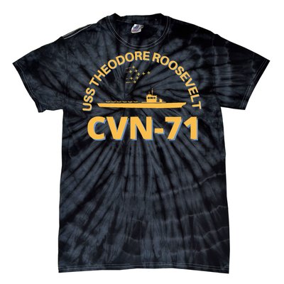 Us Aircraft Carrier Cvn71 Uss Theodore Roosevelt Tie-Dye T-Shirt