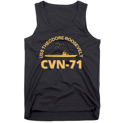 Us Aircraft Carrier Cvn71 Uss Theodore Roosevelt Tank Top