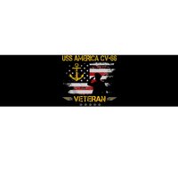 USS America CV66 Aircraft Carrier Veteran Flag Veterans Day Bumper Sticker