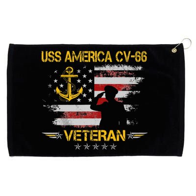 USS America CV66 Aircraft Carrier Veteran Flag Veterans Day Grommeted Golf Towel