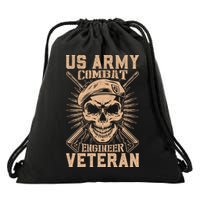 US Army Combat Engineer Veteran Memories Day Drawstring Bag