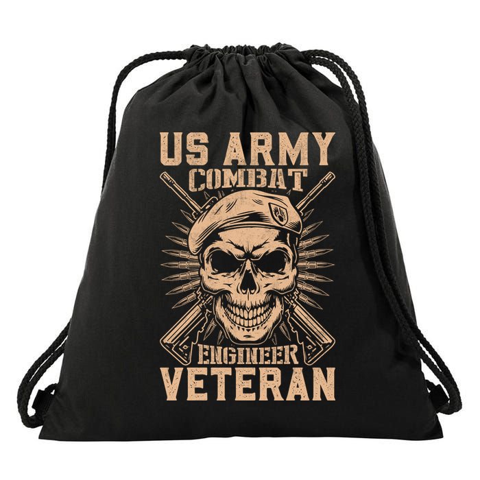 US Army Combat Engineer Veteran Memories Day Drawstring Bag