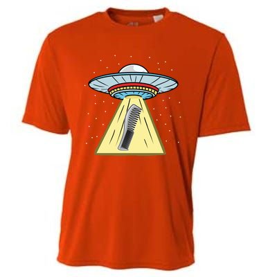 Ufo Abduction Comb Hairstylist Cool Gift Cooling Performance Crew T-Shirt