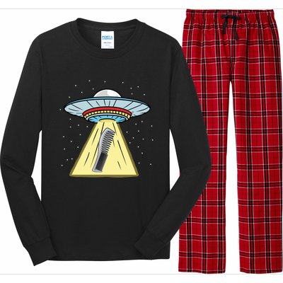 Ufo Abduction Comb Hairstylist Cool Gift Long Sleeve Pajama Set