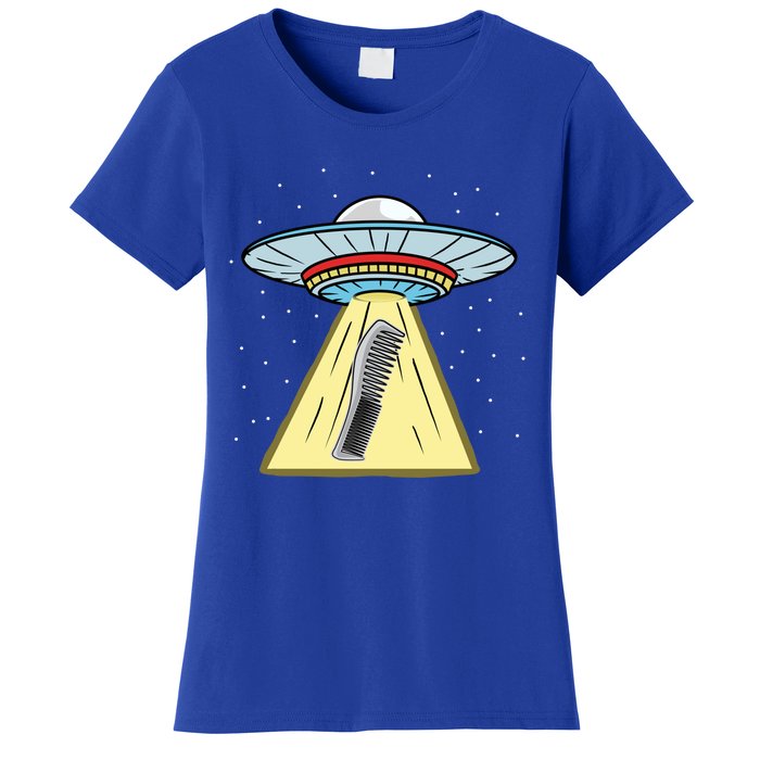 Ufo Abduction Comb Hairstylist Cool Gift Women's T-Shirt