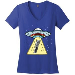 Ufo Abduction Comb Hairstylist Cool Gift Women's V-Neck T-Shirt