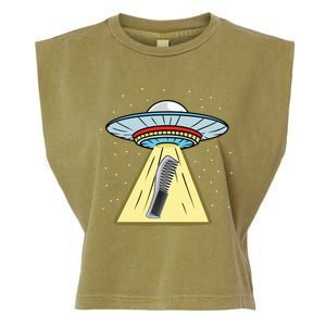 Ufo Abduction Comb Hairstylist Cool Gift Garment-Dyed Women's Muscle Tee