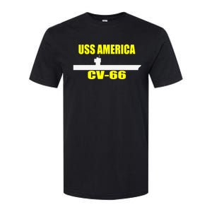 Uss America Cvgift66 Aircraft Carrier Sailor Veterans Day Meaningful Gift Softstyle CVC T-Shirt