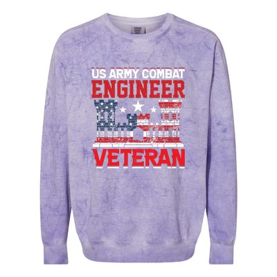 US Army Combat Engineer Veteran Gift Colorblast Crewneck Sweatshirt