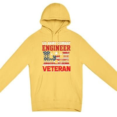 US Army Combat Engineer Veteran Gift Premium Pullover Hoodie