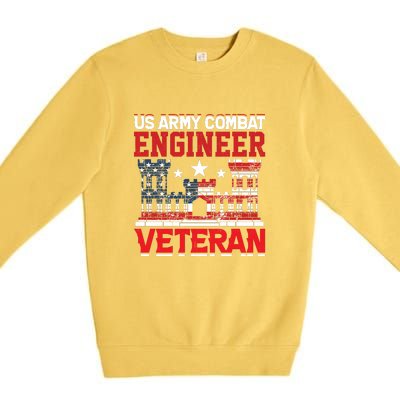 US Army Combat Engineer Veteran Gift Premium Crewneck Sweatshirt