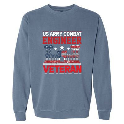 US Army Combat Engineer Veteran Gift Garment-Dyed Sweatshirt