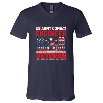 US Army Combat Engineer Veteran Gift V-Neck T-Shirt