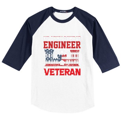 US Army Combat Engineer Veteran Gift Baseball Sleeve Shirt