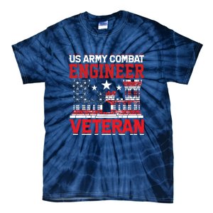 US Army Combat Engineer Veteran Gift Tie-Dye T-Shirt