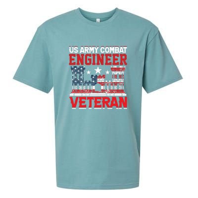 US Army Combat Engineer Veteran Gift Sueded Cloud Jersey T-Shirt