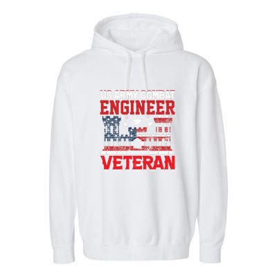 US Army Combat Engineer Veteran Gift Garment-Dyed Fleece Hoodie